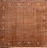 Tabriz Brown Square Hand Knotted 96 X 97  Area Rug 100-75335 Thumb 0