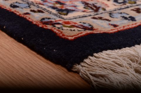 Sarouk Blue Hand Knotted 82 X 120 Area Rug 100-75381 Image 8