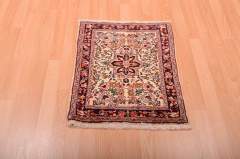 Sarouk Red Square Hand Knotted 110 X 24 Area Rug 100-75387 Image 1