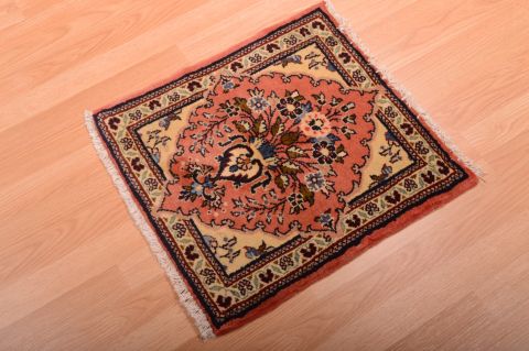 Sarouk Beige Square Hand Knotted 19 X 110 Area Rug 100-75388 Image 2