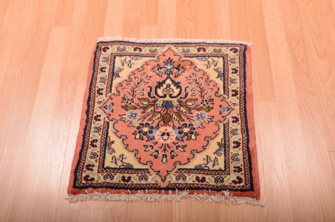 Sarouk Beige Square Hand Knotted 19 X 110 Area Rug 100-75388 Image 3