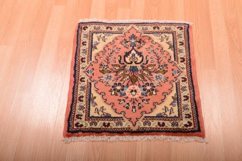 Sarouk Beige Square Hand Knotted 19 X 110 Area Rug 100-75388 Image 4