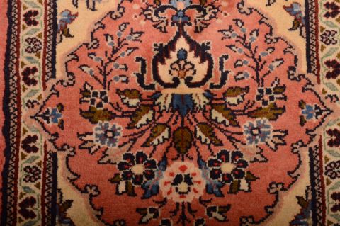 Sarouk Beige Square Hand Knotted 19 X 110 Area Rug 100-75388 Image 6
