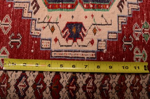 Sarouk Red Square Hand Knotted 17 X 21 Area Rug 100-75397 Image 4