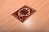Sarouk Red Square Hand Knotted 17 X 21  Area Rug 100-75397 Thumb 1