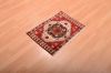 Sarouk Red Square Hand Knotted 17 X 21  Area Rug 100-75397 Thumb 7