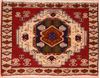 Sarouk Red Square Hand Knotted 17 X 21  Area Rug 100-75397 Thumb 0