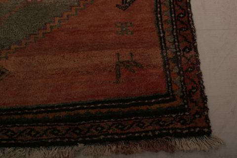 Mussel Red Hand Knotted 37 X 51 Area Rug 155-75405 Image 4