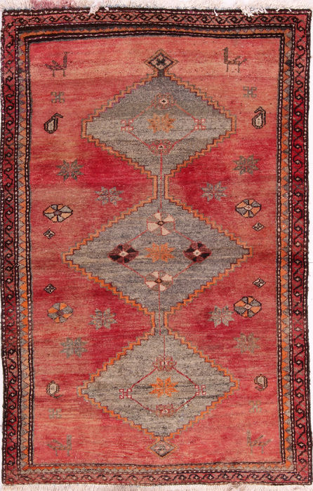 Mussel Red Hand Knotted 37 X 51 Area Rug 155-75405 Image 0
