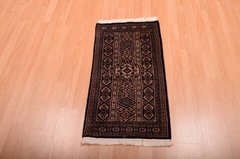 Pak-Persian Brown Hand Knotted 16 X 30  Area Rug 100-75420 Image 1