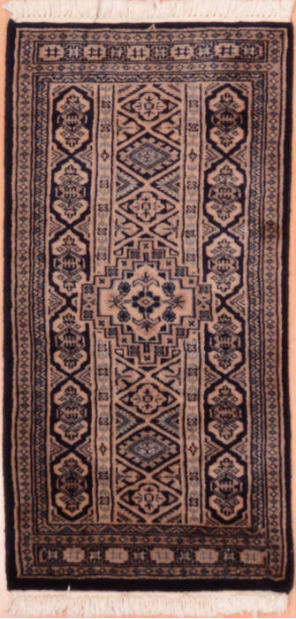 Pak-Persian Brown Hand Knotted 16 X 30  Area Rug 100-75420 Image 0