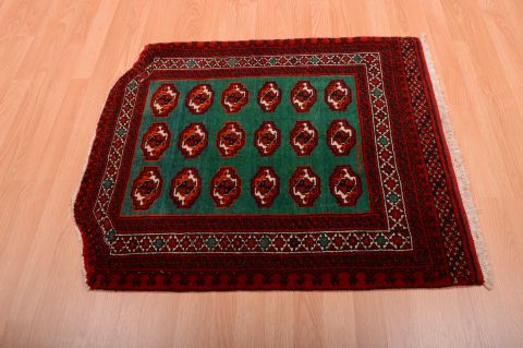Baluch Green Square Hand Knotted 33 X 33 Area Rug 100-75423 Image 4