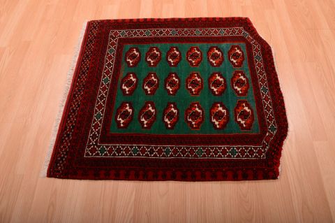 Baluch Green Square Hand Knotted 33 X 33 Area Rug 100-75423 Image 6