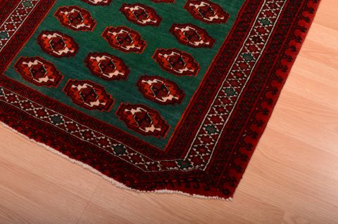 Baluch Green Square Hand Knotted 33 X 33 Area Rug 100-75423 Image 9