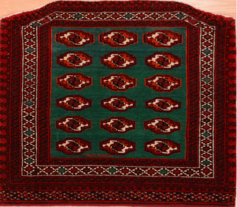 Baluch Green Square Hand Knotted 33 X 33 Area Rug 100-75423 Image 0