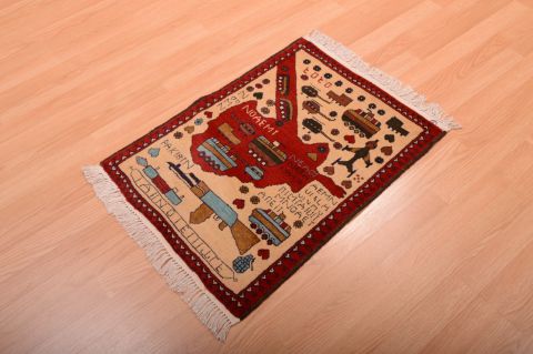 Baluch Beige Square Hand Knotted 110 X 25 Area Rug 100-75433 Image 2