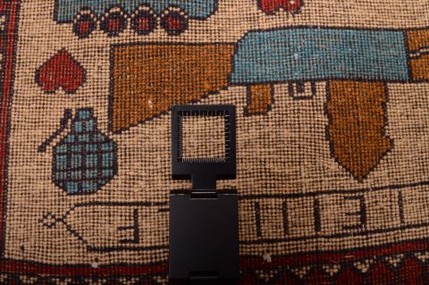 Baluch Beige Square Hand Knotted 110 X 25 Area Rug 100-75433 Image 6