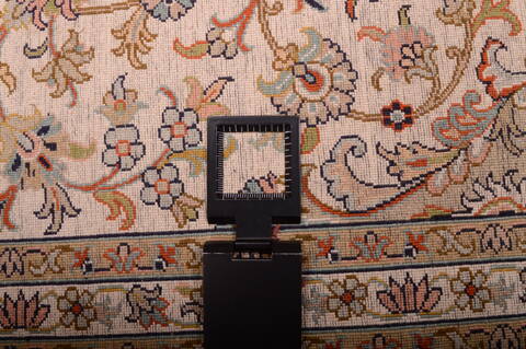 Kashmir Beige Hand Knotted 50 X 70  Area Rug 100-75449 Image 7
