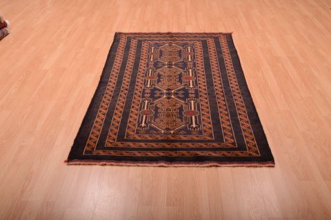 Baluch Blue Runner Hand Knotted 36 X 67 Area Rug 100-75458 Image 7