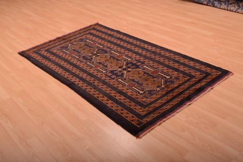 Baluch Blue Runner Hand Knotted 36 X 67 Area Rug 100-75458 Image 8