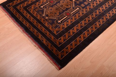 Baluch Blue Runner Hand Knotted 36 X 67 Area Rug 100-75458 Image 9