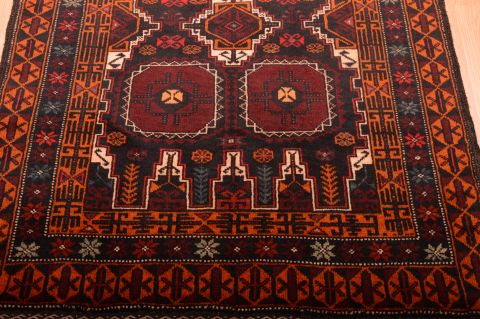 Baluch Black Hand Knotted 36 X 63 Area Rug 100-75460 Image 13