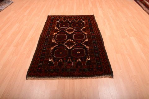 Baluch Black Hand Knotted 36 X 63 Area Rug 100-75460 Image 1