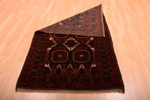 Baluch Black Hand Knotted 36 X 63 Area Rug 100-75460 Image 5