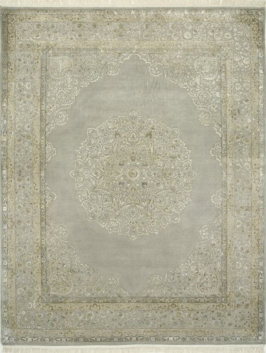 Jaipur Grey Hand Knotted 100 X 133 Area Rug 901-75472 Image 0