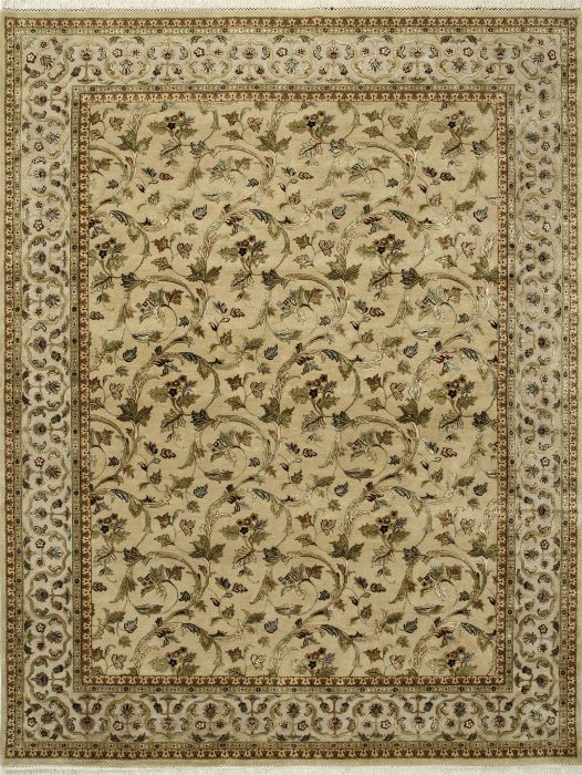 Jaipur Beige Hand Knotted 90 X 120  Area Rug 901-75516 Image 0