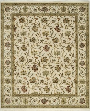 Jaipur White Hand Knotted 9'0" X 12'0"  Area Rug 901-75517