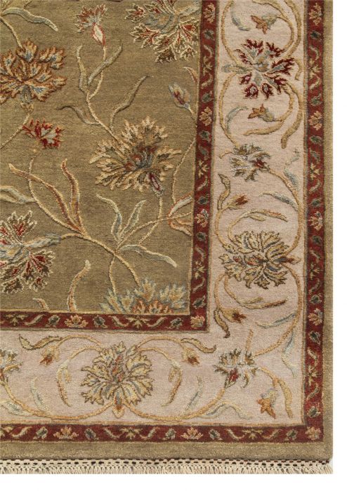 Jaipur Green Hand Knotted 90 X 120 Area Rug 901-75518 Image 2