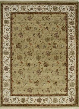 Jaipur Green Hand Knotted 9'0" X 12'0"  Area Rug 901-75518