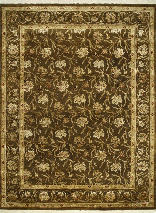 Jaipur Brown Hand Knotted 90 X 120 Area Rug 901-75520 Image 0