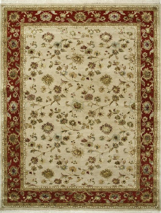 Jaipur Beige Hand Knotted 90 X 120 Area Rug 901-75522 Image 0