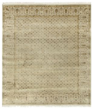 Jaipur Beige Hand Knotted 9'0" X 12'0"  Area Rug 901-75526