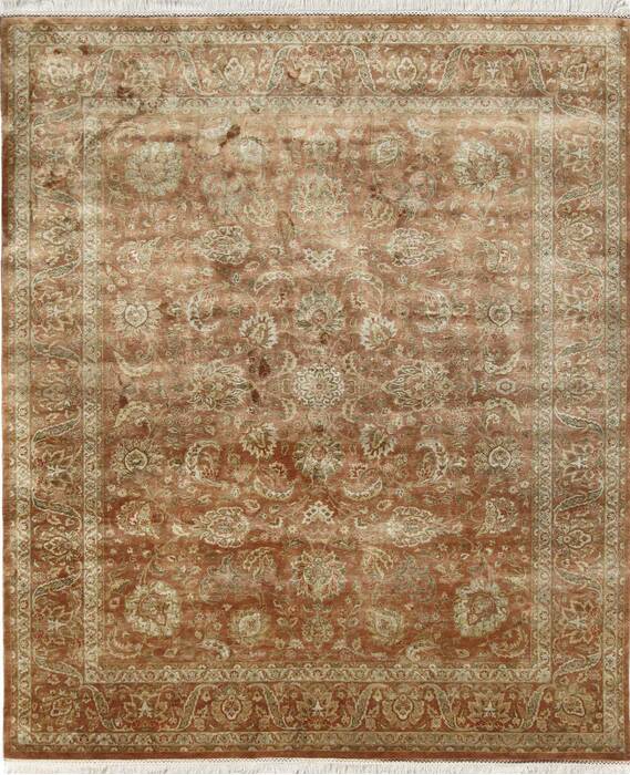 Jaipur Brown Hand Knotted 90 X 120 Area Rug 901-75529 Image 0