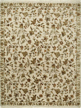 Jaipur White Hand Knotted 9'0" X 12'0"  Area Rug 901-75536
