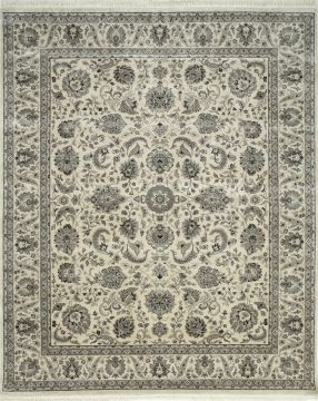 Jaipur White Hand Knotted 9'0" X 12'0"  Area Rug 901-75541