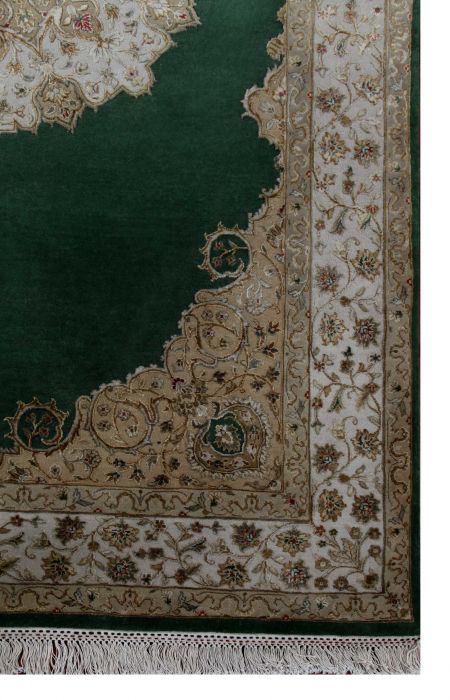 Jaipur Green Hand Knotted 50 X 80 Area Rug 901-75563 Image 2