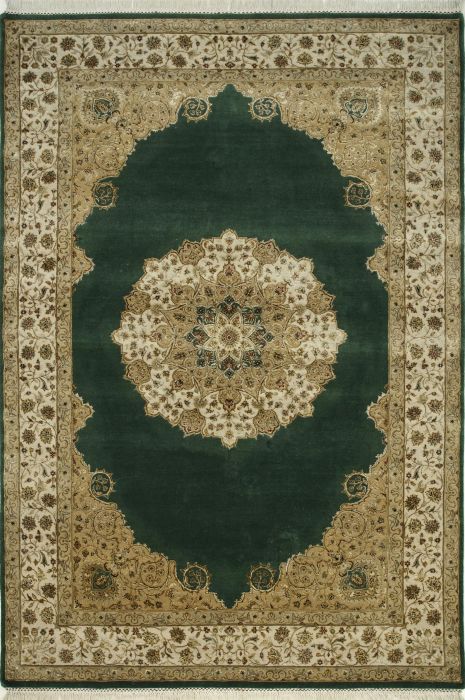 Jaipur Green Hand Knotted 50 X 80 Area Rug 901-75563 Image 0