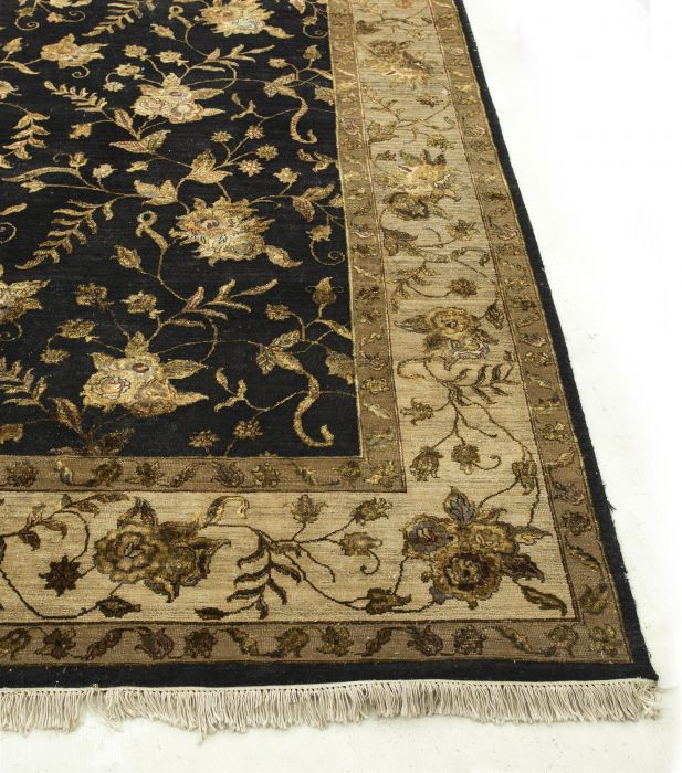Jaipur Black Hand Knotted 80 X 96 Area Rug 901-75575 Image 2