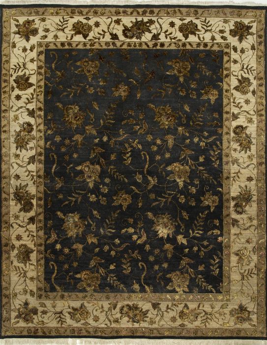 Jaipur Black Hand Knotted 80 X 96 Area Rug 901-75575 Image 0