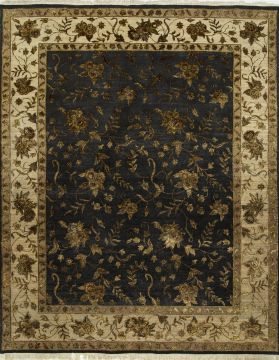 Jaipur Black Hand Knotted 8'0" X 9'6"  Area Rug 901-75575