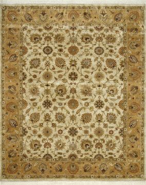 Jaipur Beige Hand Knotted 8'0" X 10'0"  Area Rug 901-75588