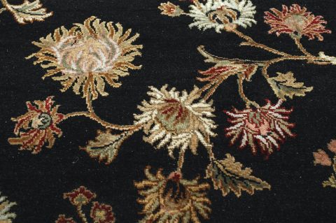 Jaipur Black Hand Knotted 66 X 910 Area Rug 901-75602 Image 1
