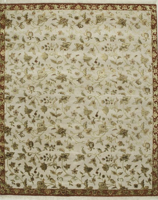 Jaipur White Hand Knotted 80 X 100 Area Rug 901-75619 Image 0