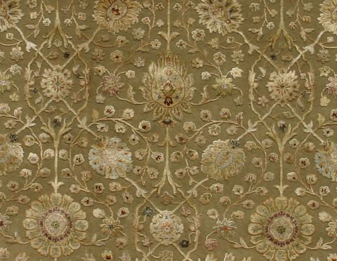 Jaipur Green Hand Knotted 40 X 60  Area Rug 901-75630 Image 1