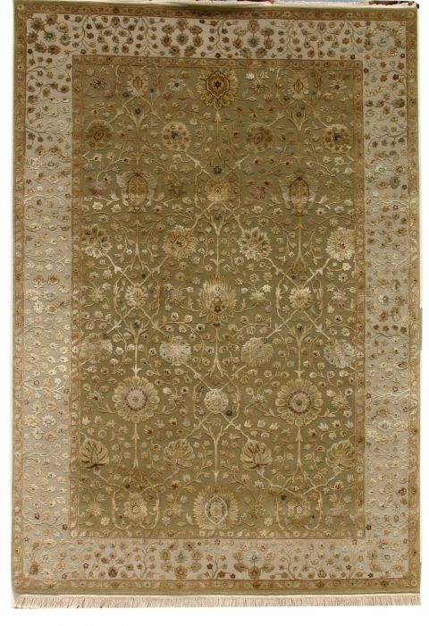 Jaipur Green Hand Knotted 40 X 60  Area Rug 901-75630 Image 0