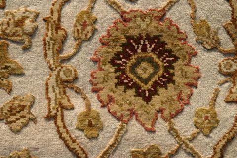 Jaipur White Hand Knotted 611 X 910 Area Rug 901-75632 Image 1